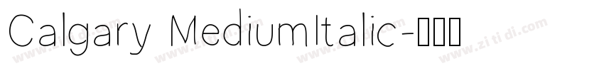 Calgary MediumItalic字体转换